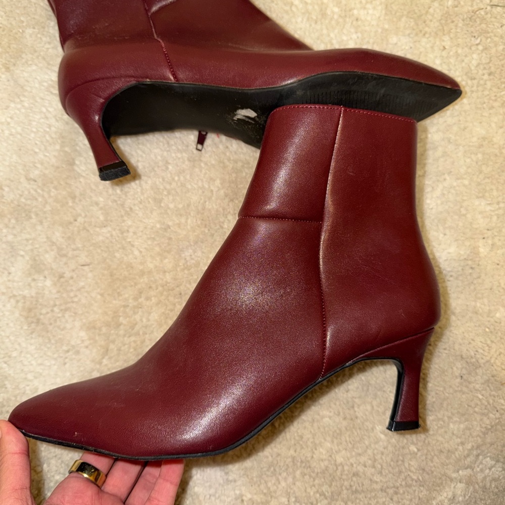 Madden Girl Chic Burgundy Ankle Booties